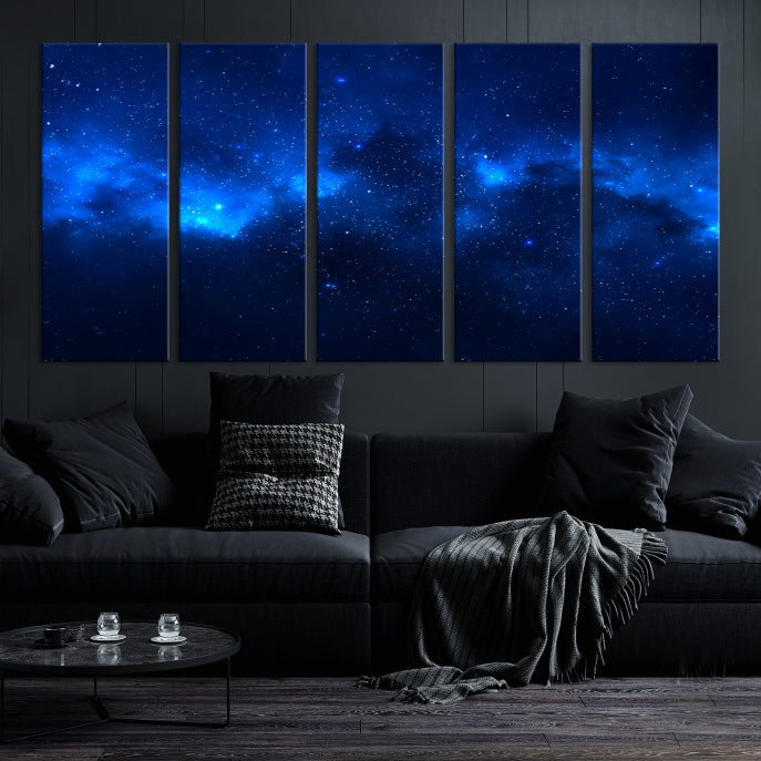 Nebula Clouds Night Sky Large Canvas Print Space Stars Wall Art Print