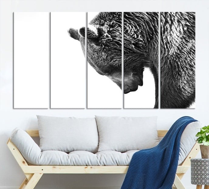 Large Wall Art Wild Bears Canvas PrintFramedReady to Hang