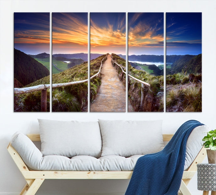 Bring the Beauty of a Mountain Landscape with Sunshine to Your Home with Our Nature Wall Art Canvas Print