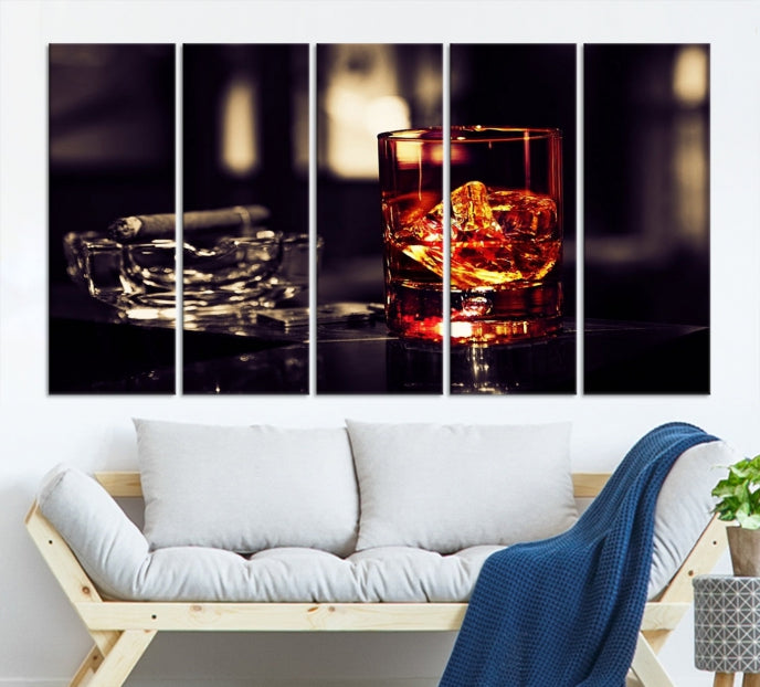 Upgrade Your Kitchen with a Touch of Whiskey & Modern StyleOur Wall Art Canvas Print Decor Piece