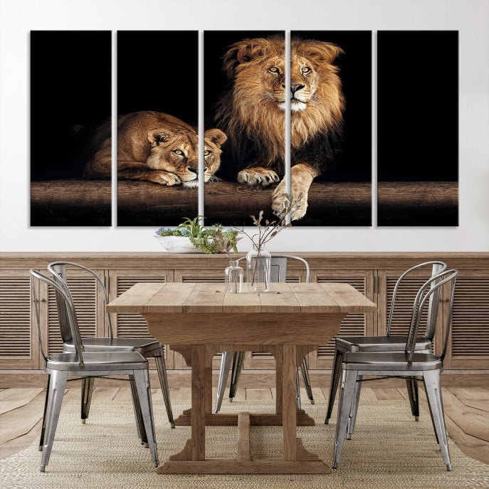 Extra Large Lion Photography Wall Art Animal Print Canvas Wall Decor