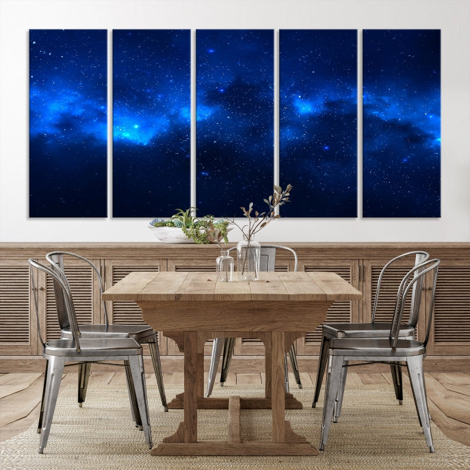 Nebula Clouds Night Sky Large Canvas Print Space Stars Wall Art Print