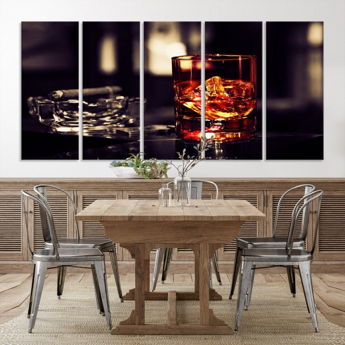 Upgrade Your Kitchen with a Touch of Whiskey & Modern StyleOur Wall Art Canvas Print Decor Piece