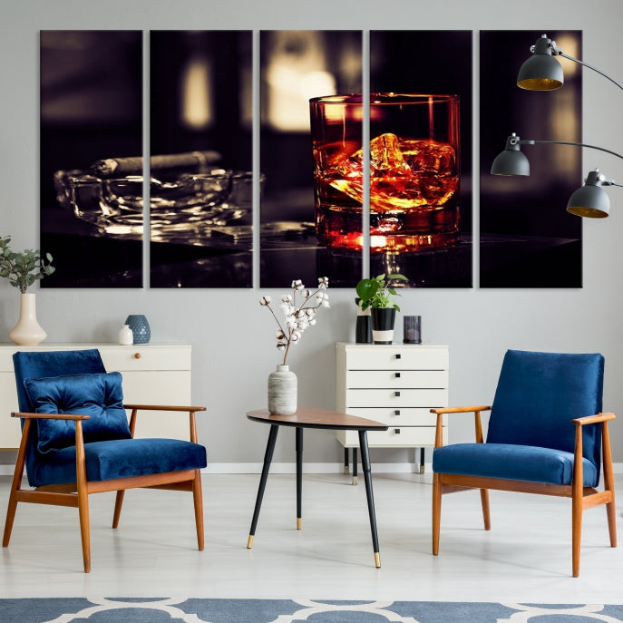 Upgrade Your Kitchen with a Touch of Whiskey & Modern StyleOur Wall Art Canvas Print Decor Piece