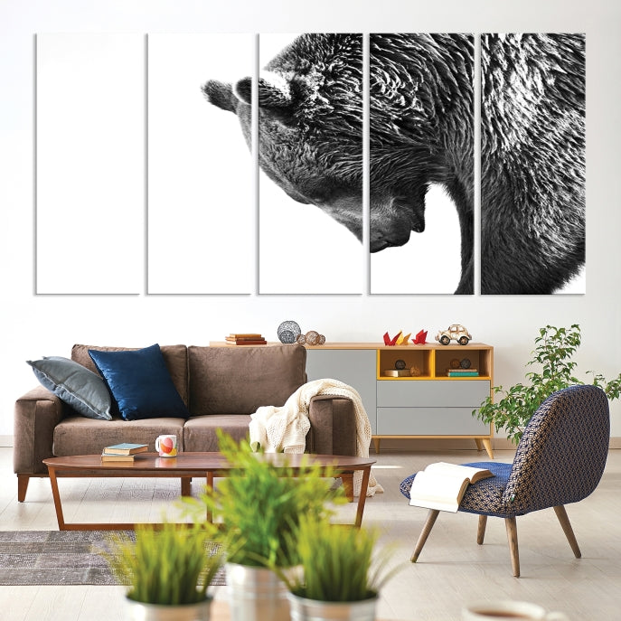 Large Wall Art Wild Bears Canvas PrintFramedReady to Hang