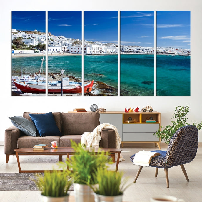 Santorini Greece Wall Art Canvas Print