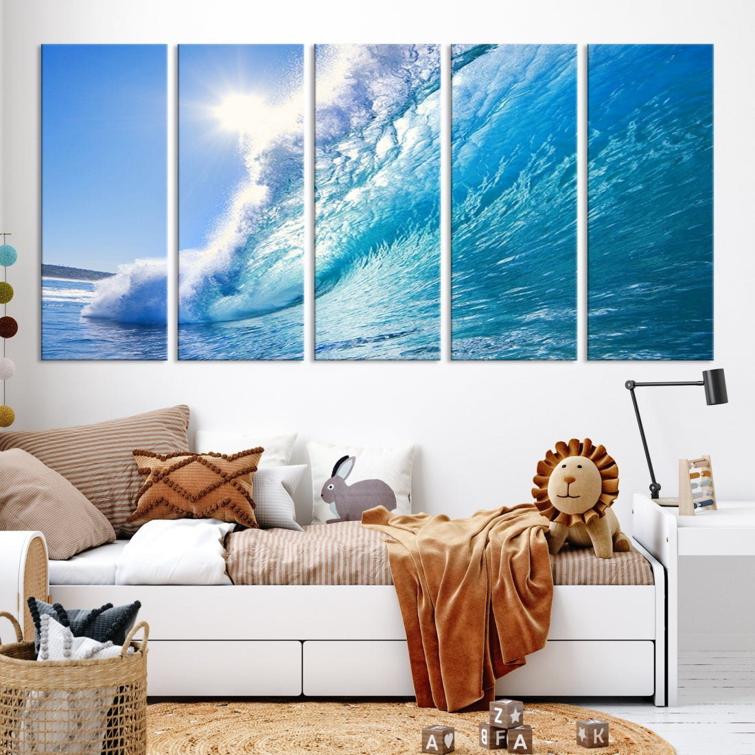 Large Artwork Canvas Print Ocean Wave Wall Art Wall Art Wave on Ocean Canvas Print for Dining Living Room Decor Art