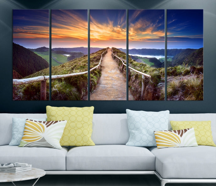 Bring the Beauty of a Mountain Landscape with Sunshine to Your Home with Our Nature Wall Art Canvas Print