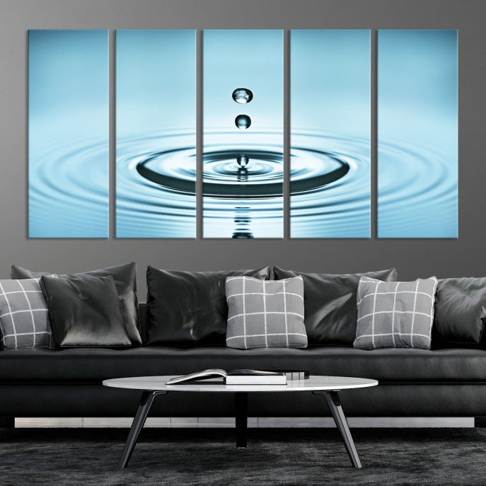 Large Water Droplet Wall Art Canvas Print
