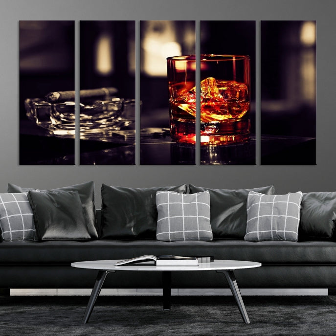 Upgrade Your Kitchen with a Touch of Whiskey & Modern StyleOur Wall Art Canvas Print Decor Piece