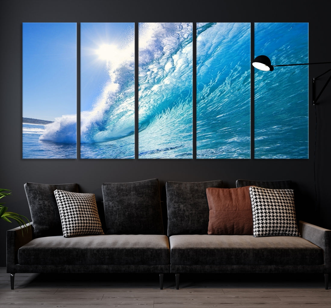 Large Artwork Canvas Print Ocean Wave Wall Art Wall Art Wave on Ocean Canvas Print for Dining Living Room Decor Art