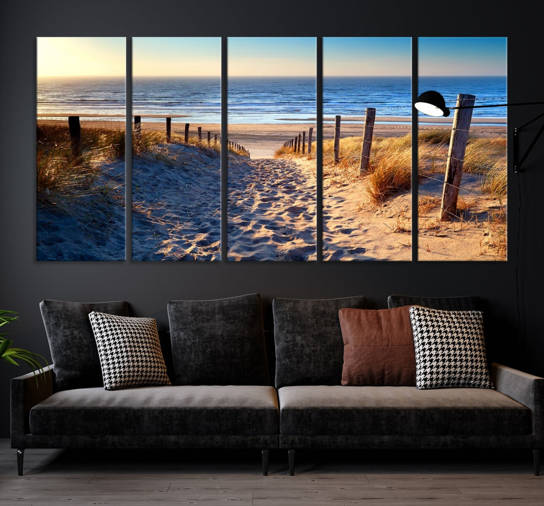 Ocean Beach Sea Canvas Wall Art Print