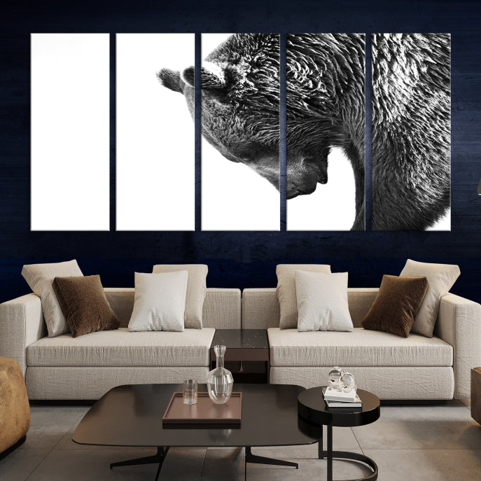 Large Wall Art Wild Bears Canvas PrintFramedReady to Hang