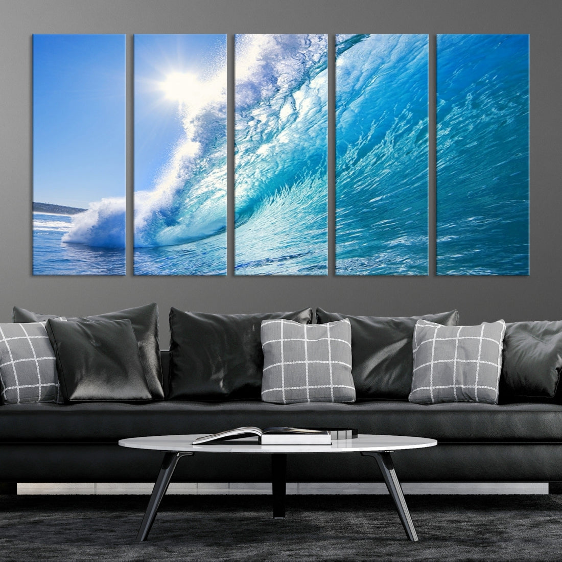 Large Artwork Canvas Print Ocean Wave Wall Art Wall Art Wave on Ocean Canvas Print for Dining Living Room Decor Art