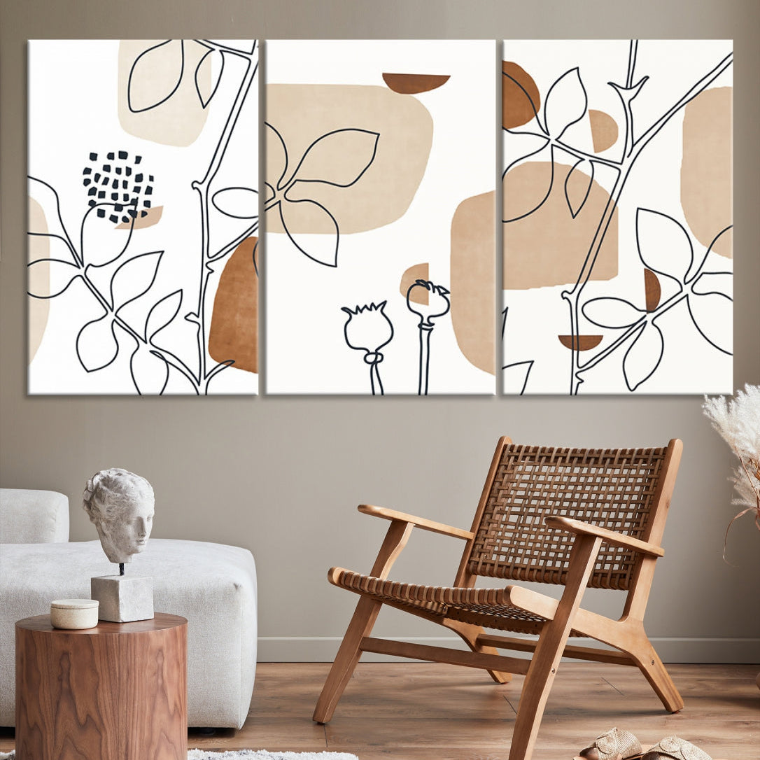 Boho Mid Century Modern Maximal Bohemian Style Large Wall Art Canvas Print