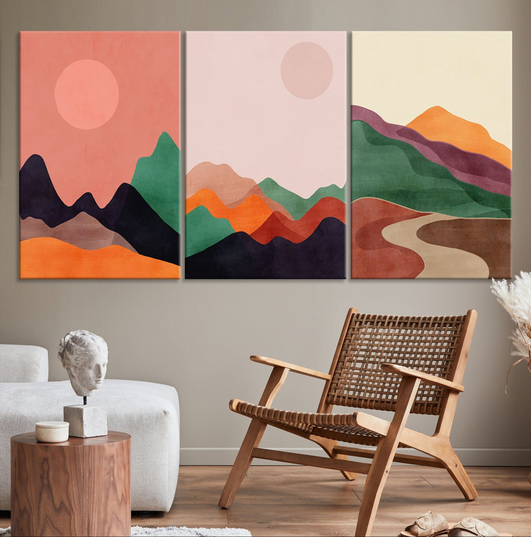 Vibrant Landscape Modern Art Painting for Living Room Decor – Kotart