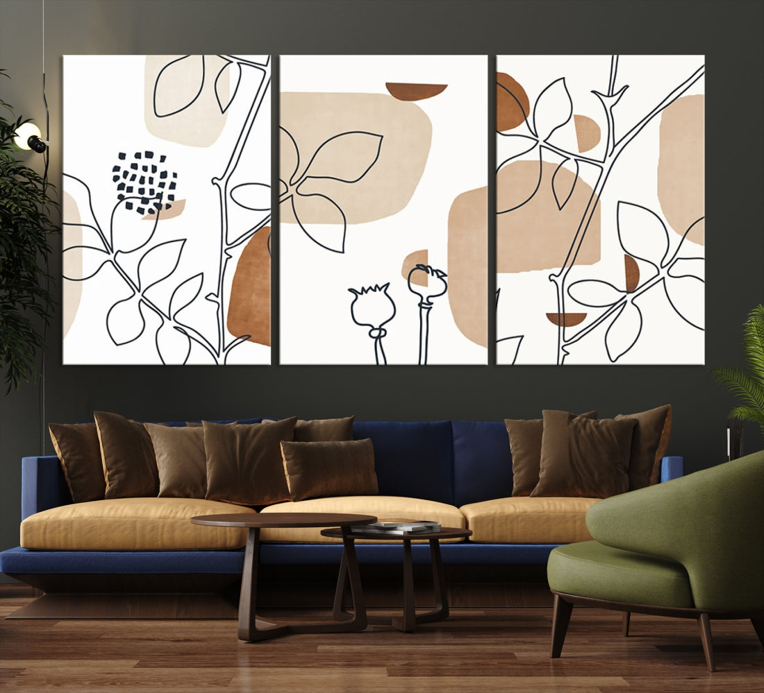 Boho Mid Century Modern Maximal Bohemian Style Large Wall Art Canvas Print