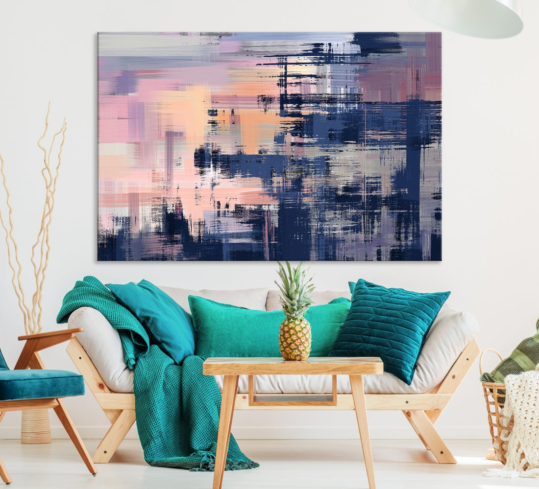 Abstract Painting on Canvas Print Paint Drip Extra Large Wall Art Framed