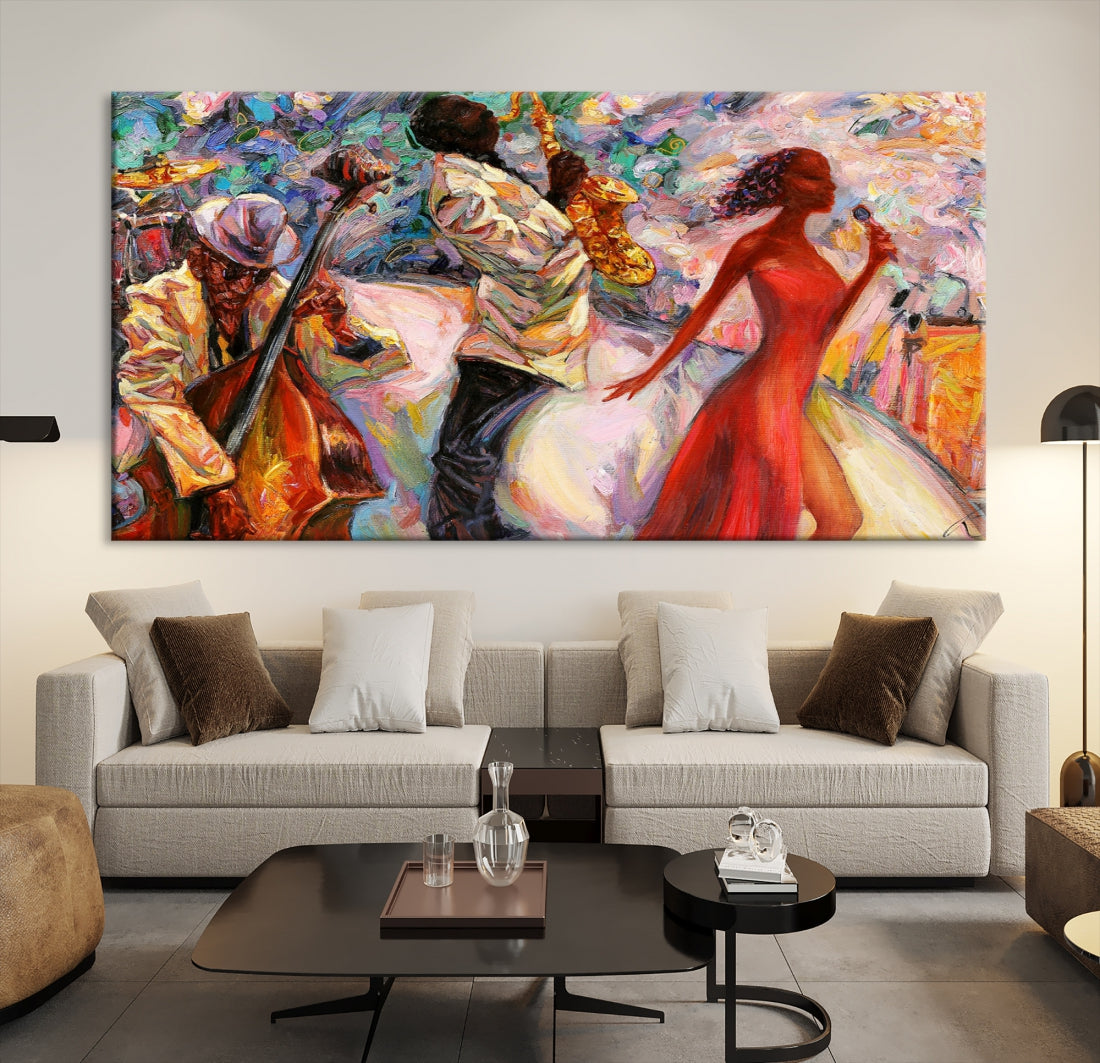 Celebrate the Legacy of Afro American Jazz Musicians with Our Abstract Wall Art Canvas PrintA Must-Have Piece