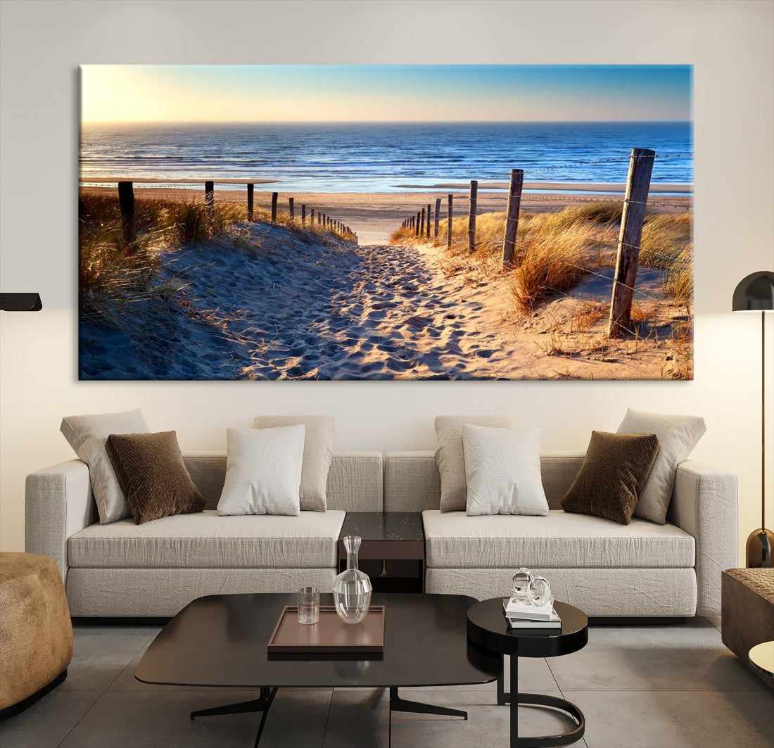 Ocean Beach Sea Canvas Wall Art Print