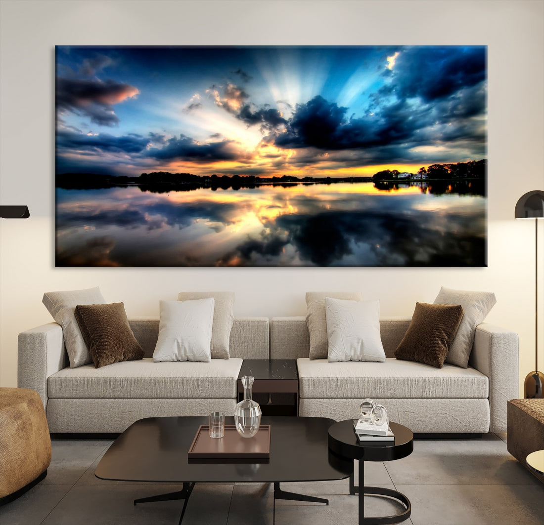 Blue Sunset to Your Walls with Our Beach View Canvas Wall Art Print