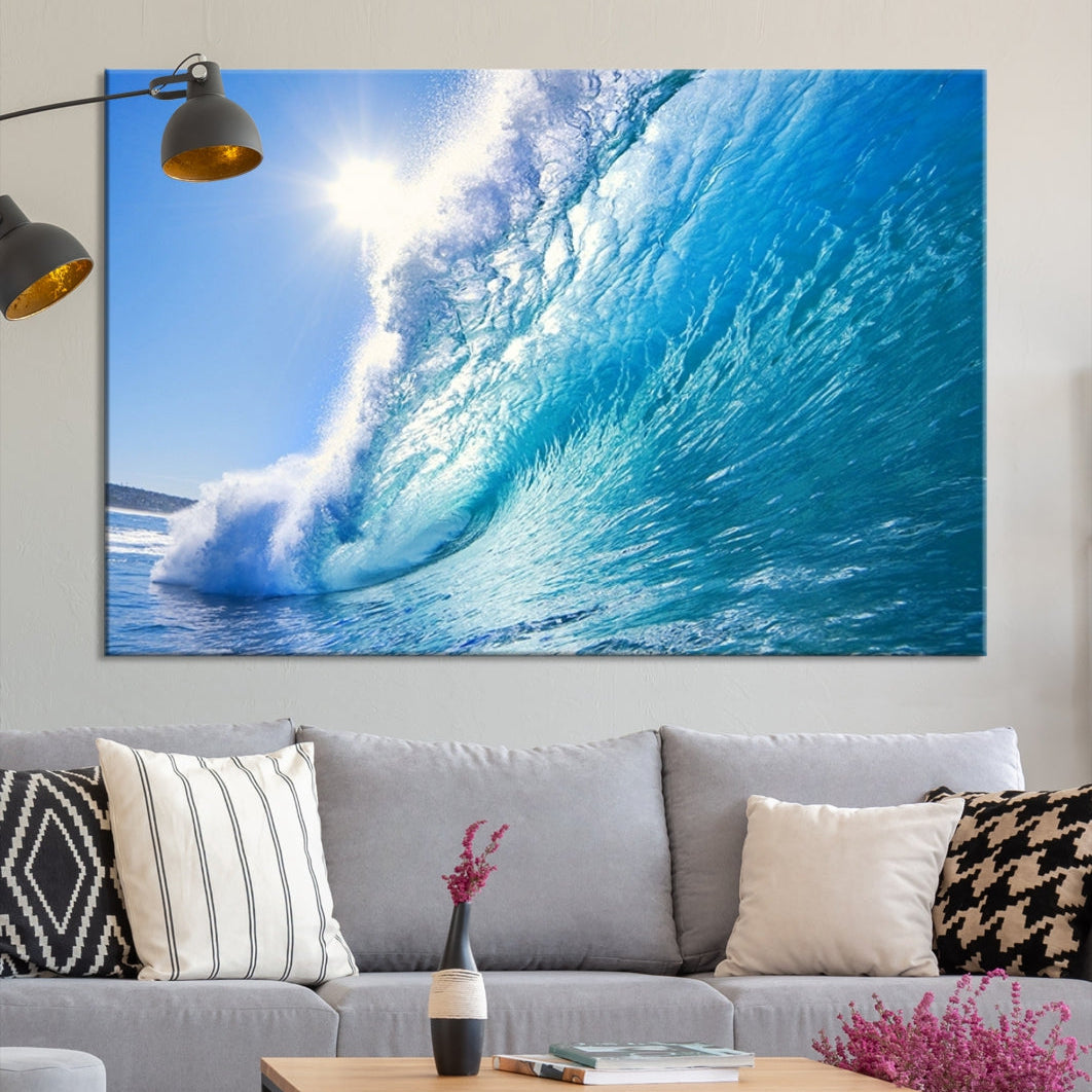 Large Artwork Canvas Print Ocean Wave Wall Art Wall Art Wave on Ocean Canvas Print for Dining Living Room Decor Art