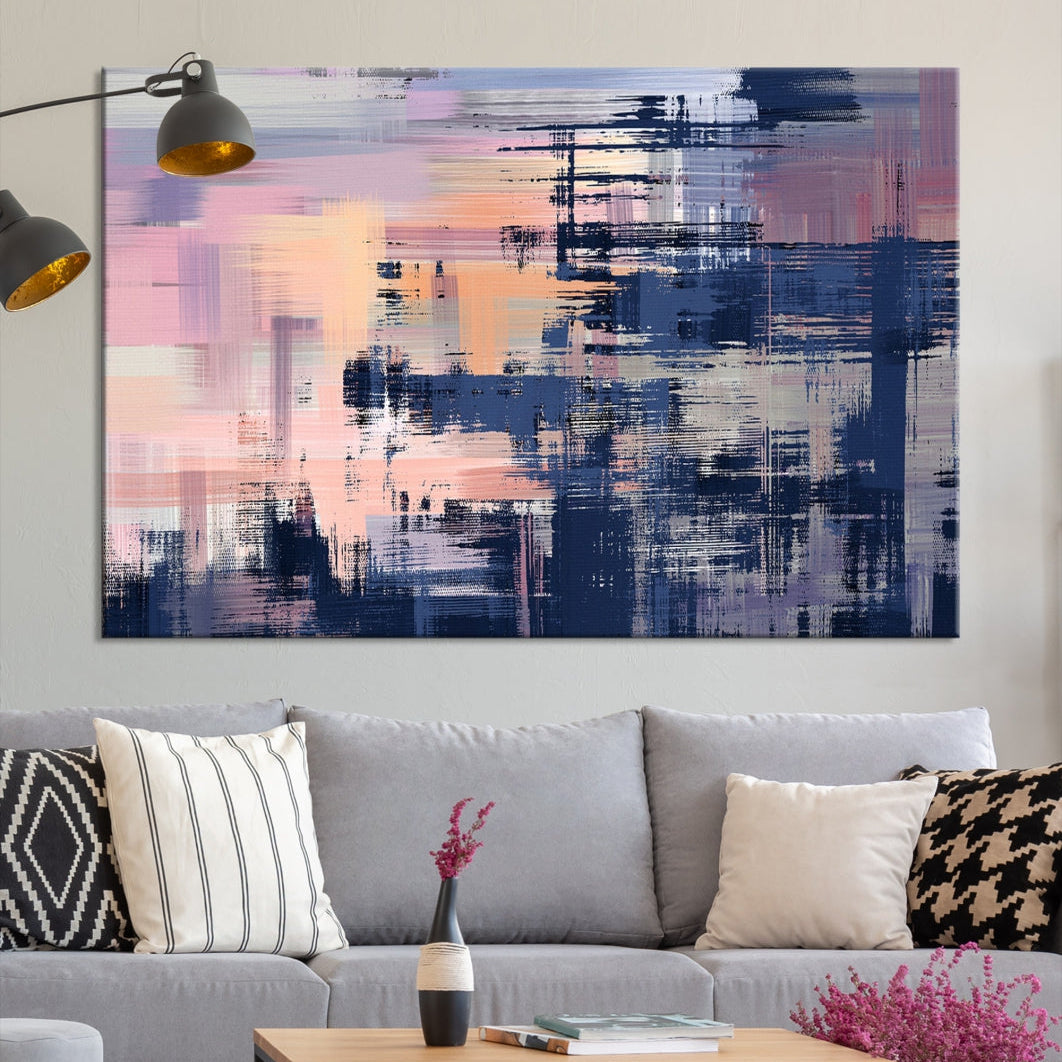 Abstract Painting on Canvas Print Paint Drip Extra Large Wall Art Framed