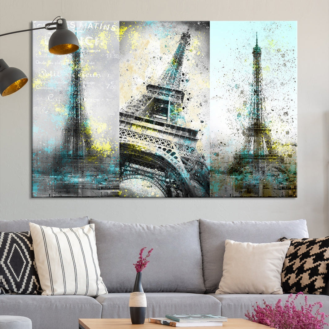 High Quality Antiqued Eiffel Tower Premium Giclee Canvas Wall Art Print