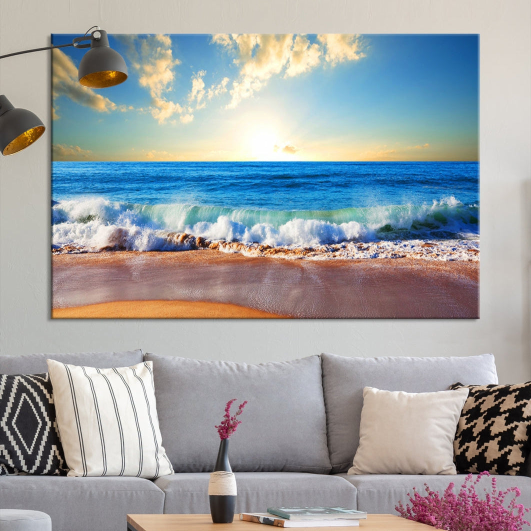 Ocean Wave See Canvas Wall Art Beach Canvas Print