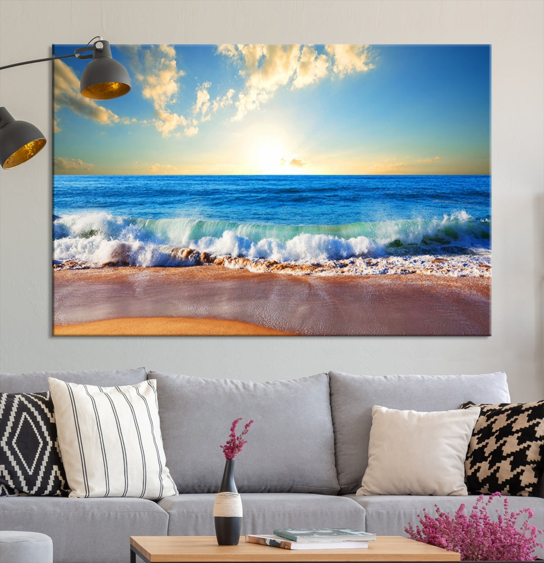 Ocean Wave See Canvas Wall Art Beach Canvas Print