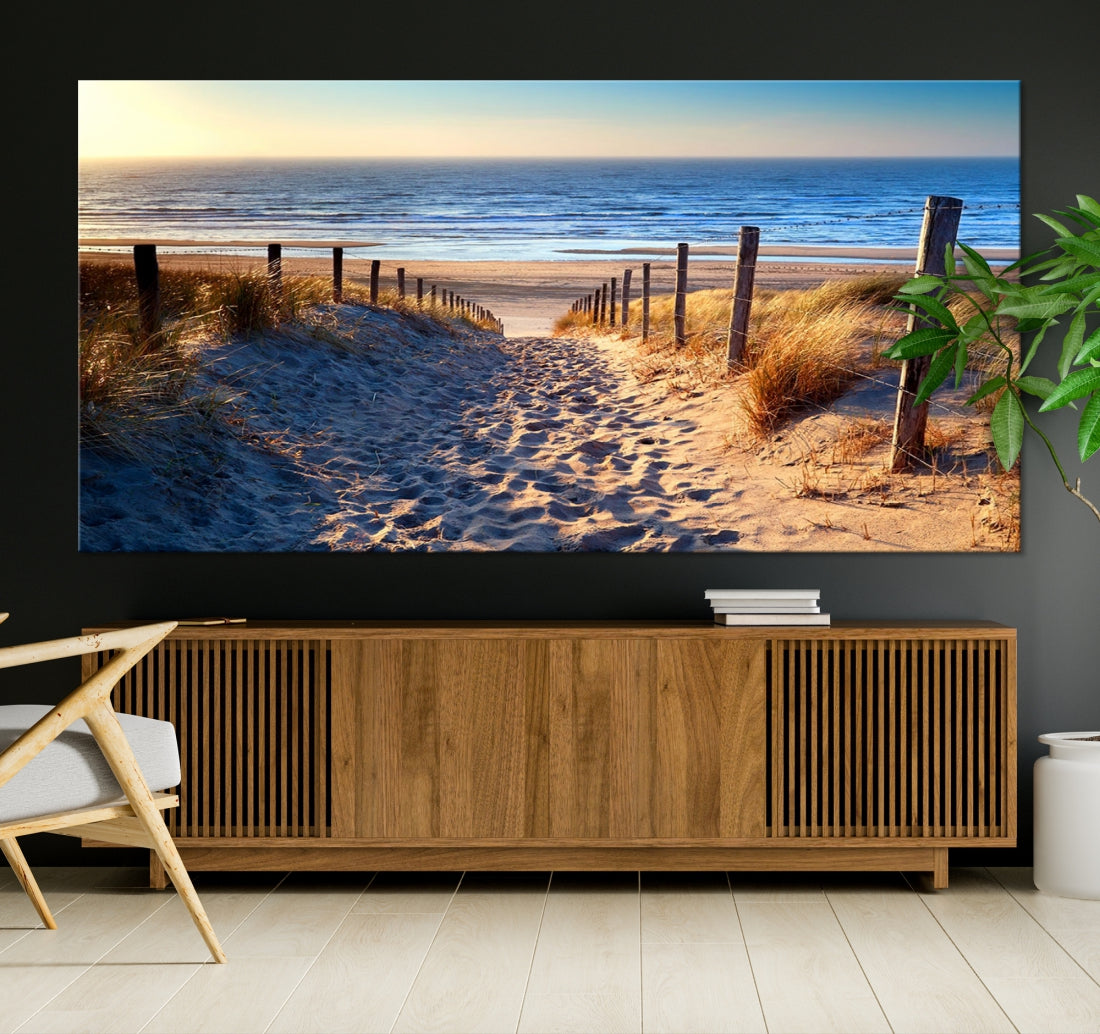 Ocean Beach Sea Canvas Wall Art Print