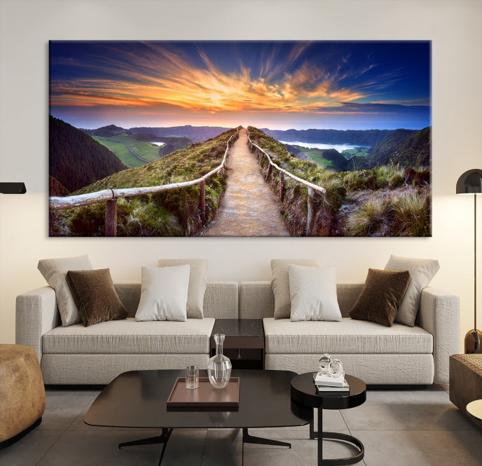 Bring the Beauty of a Mountain Landscape with Sunshine to Your Home with Our Nature Wall Art Canvas Print