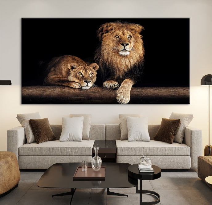 Extra Large Lion Photography Wall Art Animal Print Canvas Wall Decor