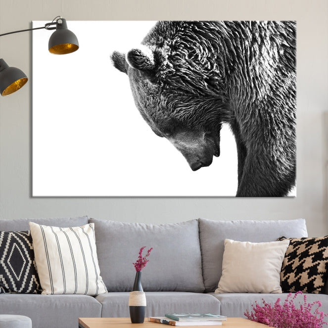 Large Wall Art Wild Bears Canvas PrintFramedReady to Hang