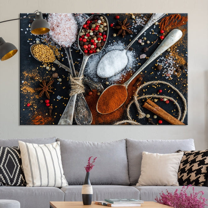 Kitchen Spice Large Wall Art Canvas Print