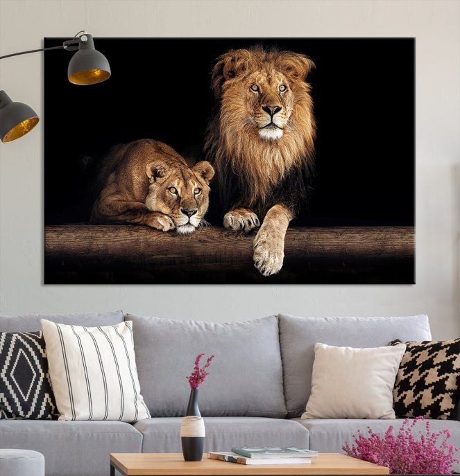 Extra Large Lion Photography Wall Art Animal Print Canvas Wall Decor