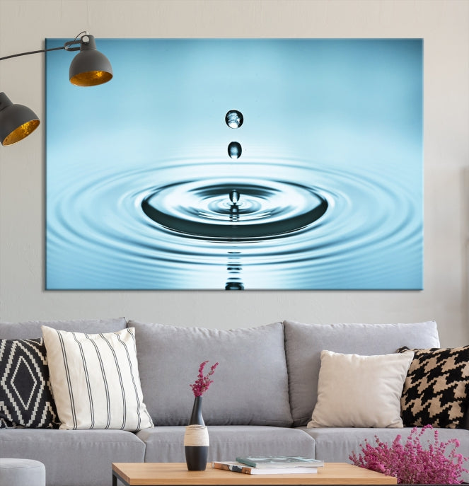 Large Water Droplet Wall Art Canvas Print
