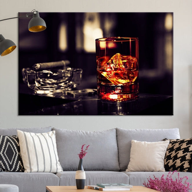 Upgrade Your Kitchen with a Touch of Whiskey & Modern StyleOur Wall Art Canvas Print Decor Piece