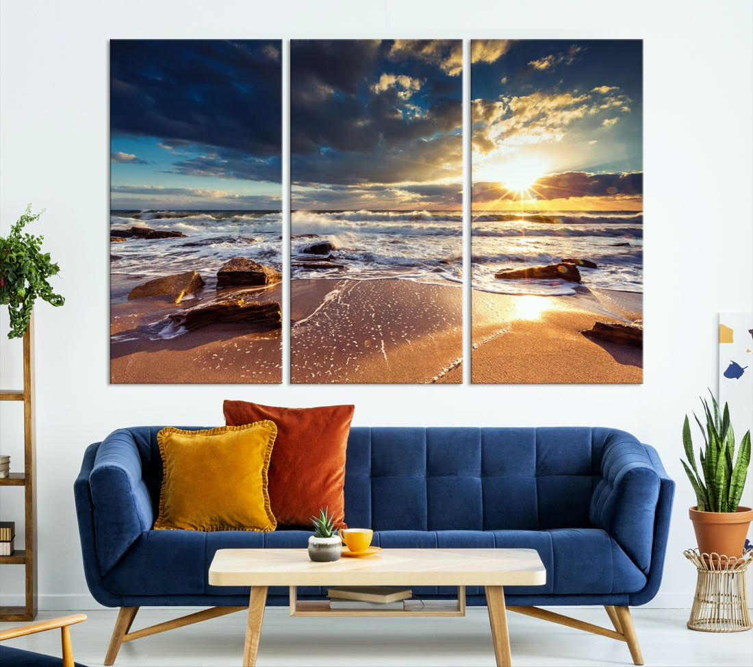 Seascape Sunset to Your Home with Our Beach Wall Art Canvas Print