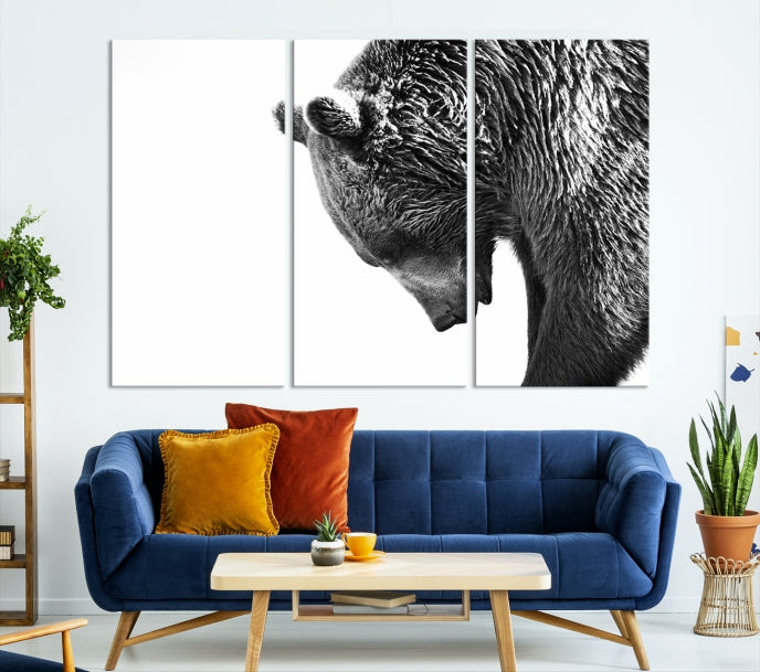 Large Wall Art Wild Bears Canvas PrintFramedReady to Hang