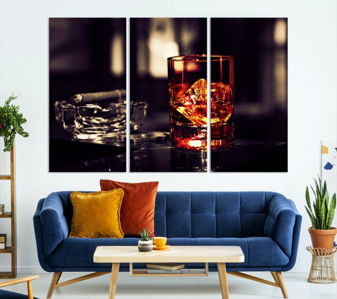 Upgrade Your Kitchen with a Touch of Whiskey & Modern StyleOur Wall Art Canvas Print Decor Piece