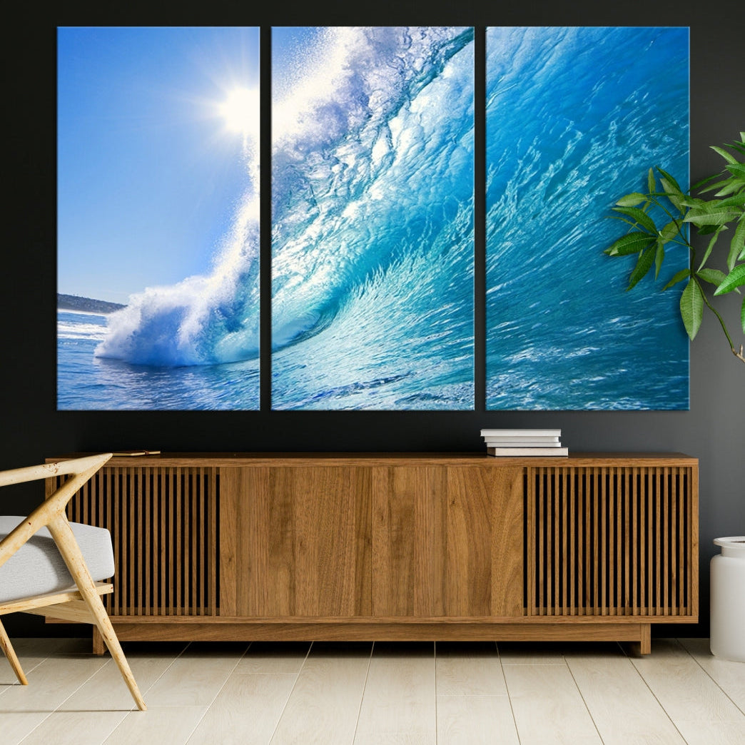 Large Artwork Canvas Print Ocean Wave Wall Art Wall Art Wave on Ocean Canvas Print for Dining Living Room Decor Art