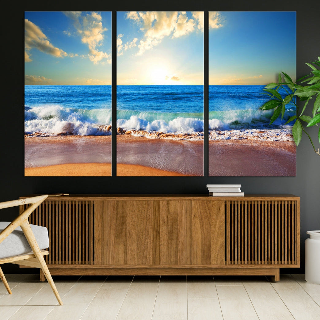 Ocean Wave See Canvas Wall Art Beach Canvas Print