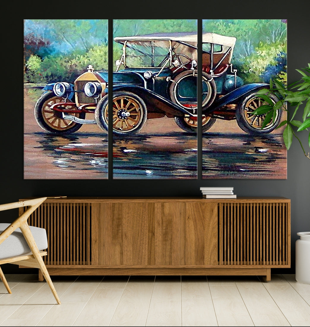 Oil Painting Old Retro Auto Car Giclee Canvas Extra Large Wall Art Print