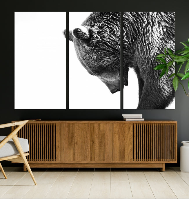 Large Wall Art Wild Bears Canvas PrintFramedReady to Hang