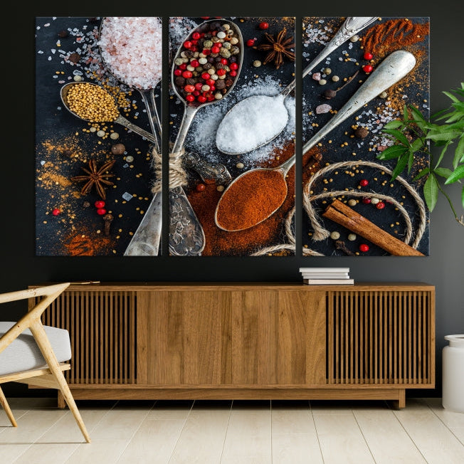 Kitchen Spice Large Wall Art Canvas Print