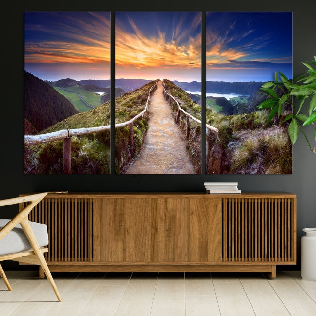 Bring the Beauty of a Mountain Landscape with Sunshine to Your Home with Our Nature Wall Art Canvas Print