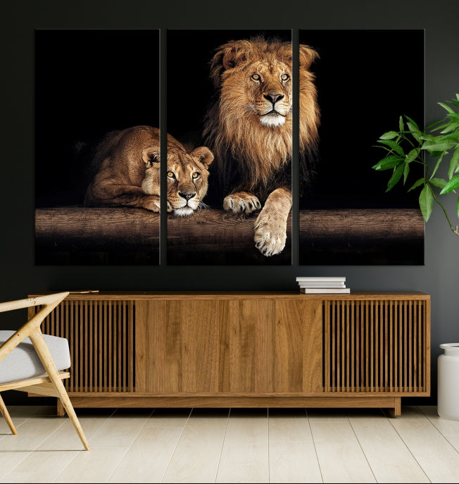 Extra Large Lion Photography Wall Art Animal Print Canvas Wall Decor