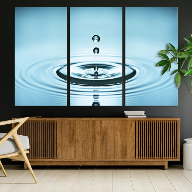 Large Water Droplet Wall Art Canvas Print