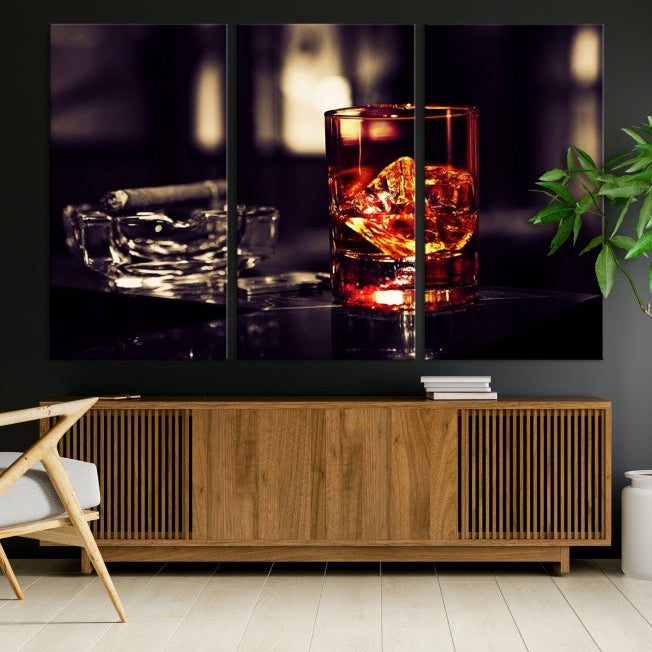 Upgrade Your Kitchen with a Touch of Whiskey & Modern StyleOur Wall Art Canvas Print Decor Piece